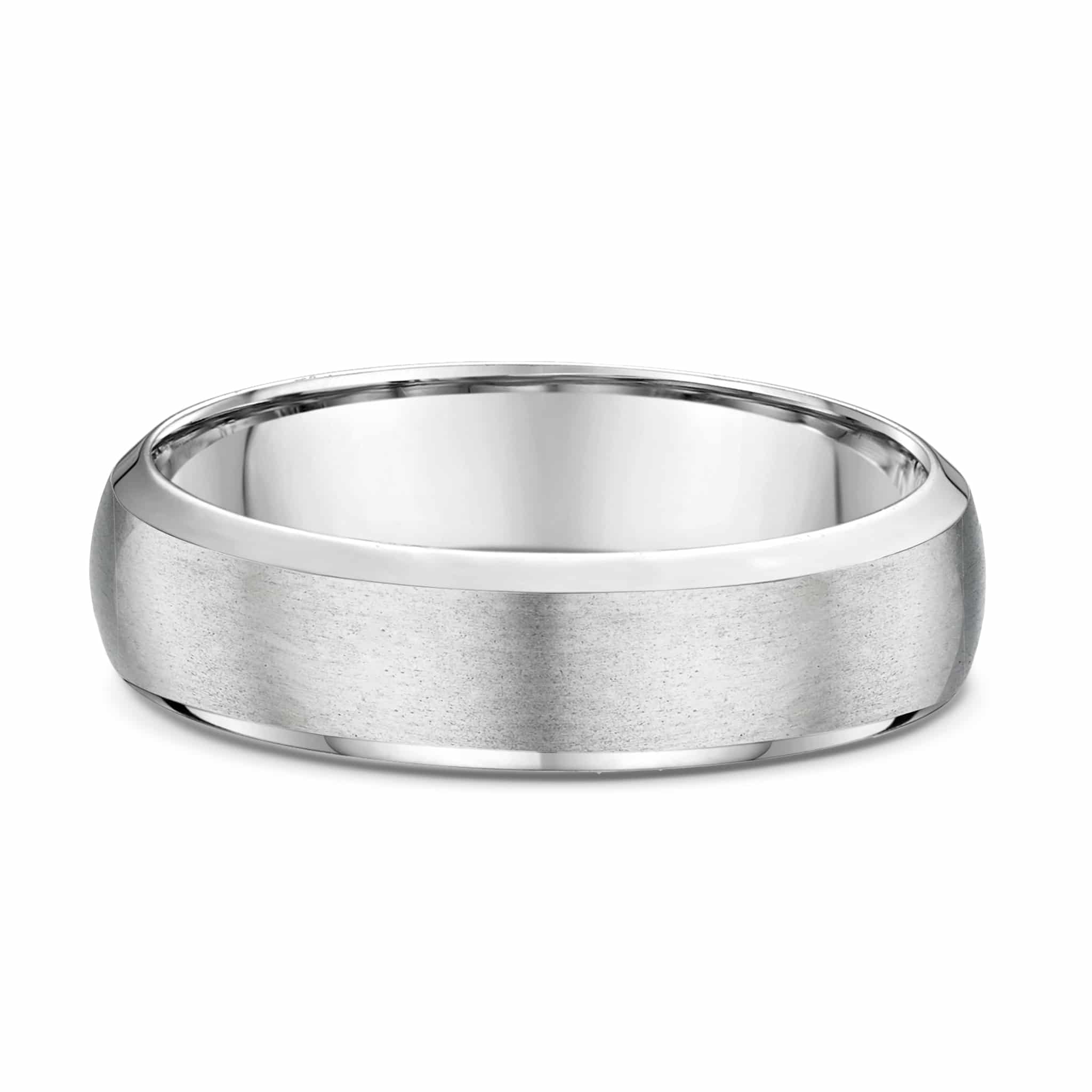 Men's Diamond Accent Slant Luxury Fit Wedding Band in 10K White Gold |  Peoples Jewellers