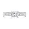 Princess Cut Art Deco Diamond Engagement Ring - ACB004