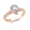 Pear Shape Diamond Halo Engagement Ring - ACB008