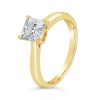 4 Claw Princess Cut Solitaire Engagement Ring - ACB056