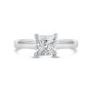 4 Claw Princess Cut Solitaire Engagement Ring - ACB060