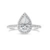 Pear Shape Diamond Halo and Cathedral Engagement Ring - ACB404