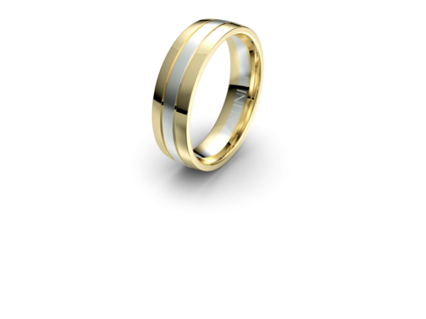 Infinity Mens Wedding Band with Parrellel Lines - IN1038