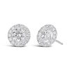 Diamond Halo Stud Earrings – ME51266D