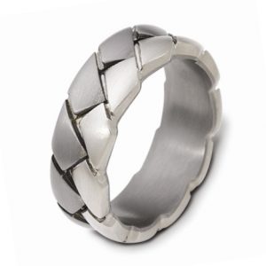 DORA Two Tone Mens Wedding Band - TI2275